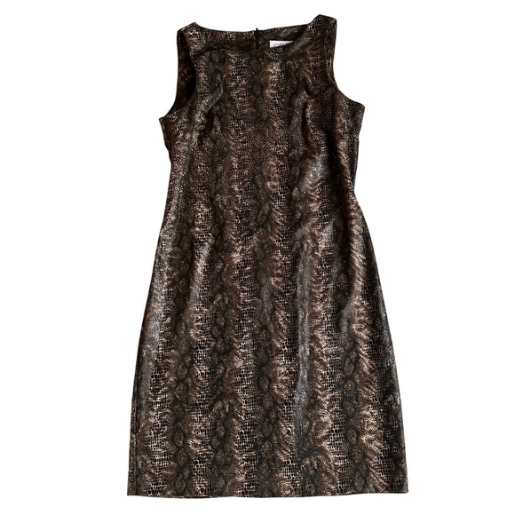 CDC Dresses & Skirts - Vintage Y2K CDC Snake Skin Mini Dress Womens 6 90s Sparkle Whimsigoth Sleeveless